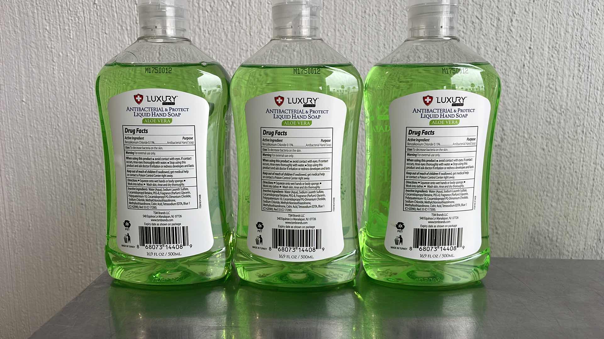 View 2 of LUXURY HYGIENE ALOE VERA LIQUID HAND SOAP 3-16.9oz BOTTLES