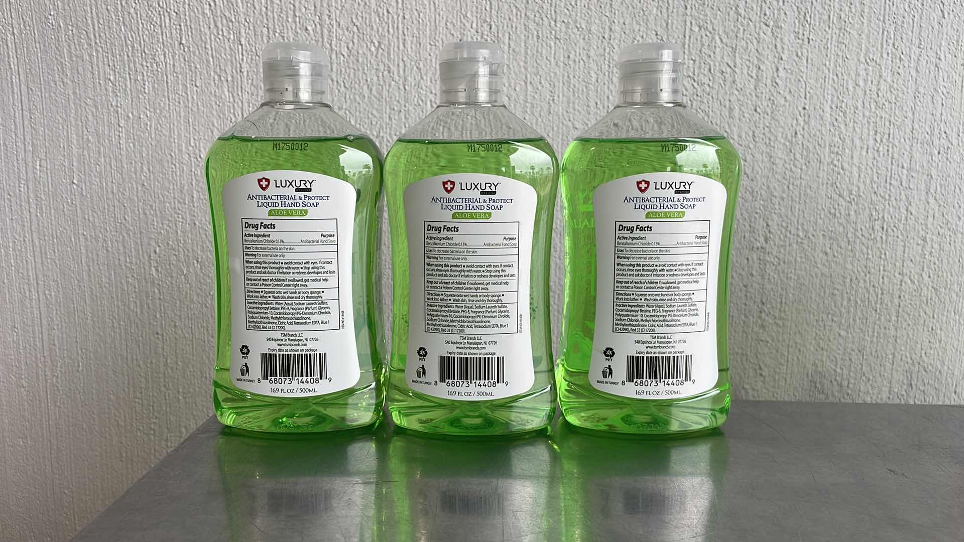 View 2 of LUXURY HYGIENE ALOE VERA LIQUID HAND SOAP 3-16.9oz BOTTLES