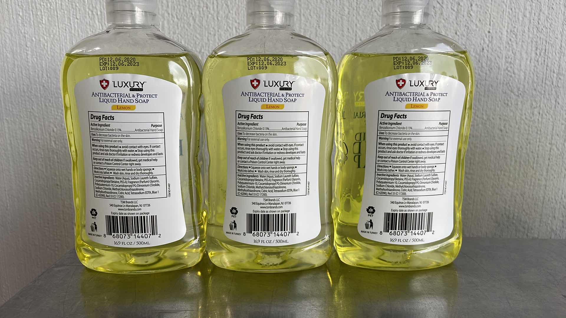 Photo 1 of LUXURY HYGIENE LEMON LIQUID HAND SOAP 3-16.9oz BOTTLES