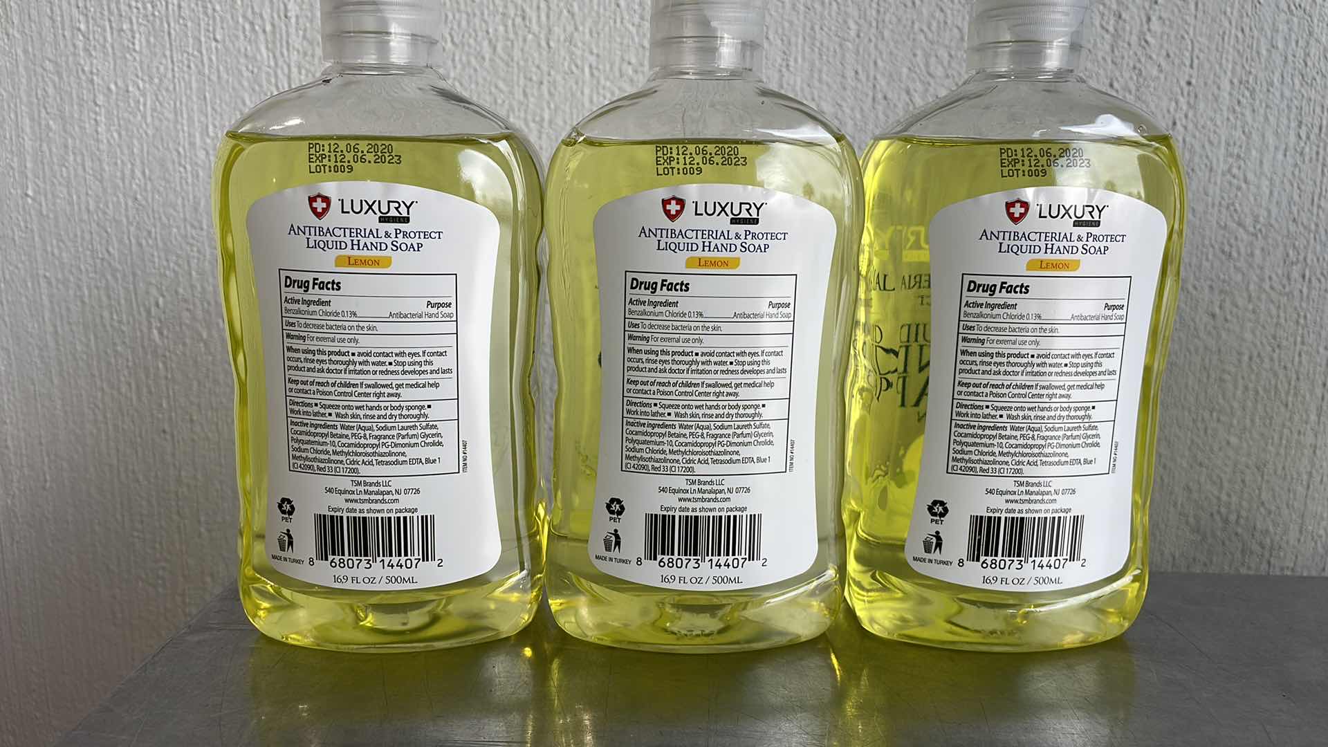 Photo 1 of LUXURY HYGIENE LEMON LIQUID HAND SOAP 3-16.9oz BOTTLES