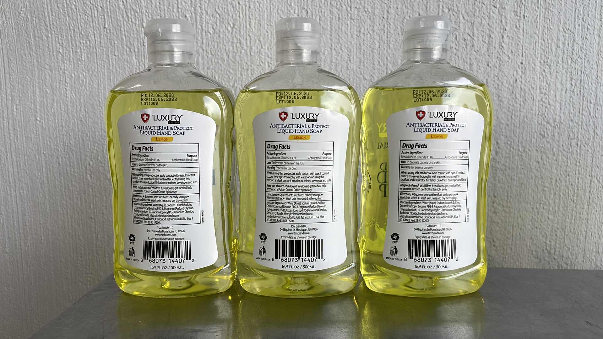 Photo 1 of LUXURY HYGIENE LEMON LIQUID HAND SOAP 3-16.9oz BOTTLES