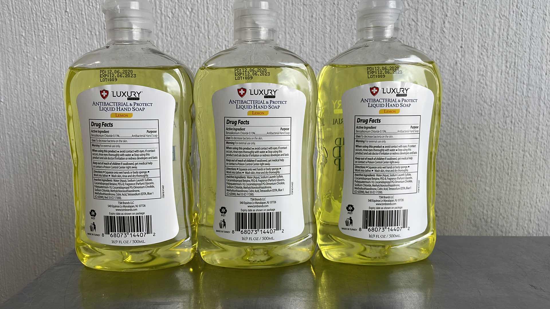 Photo 1 of LUXURY HYGIENE LEMON LIQUID HAND SOAP 3-16.9oz BOTTLES