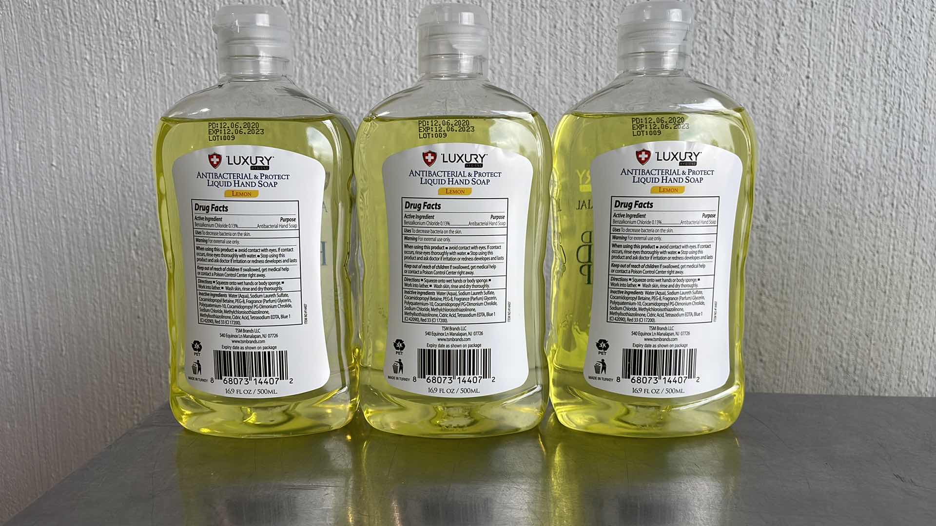 Photo 1 of LUXURY HYGIENE LEMON LIQUID HAND SOAP 3-16.9oz BOTTLES