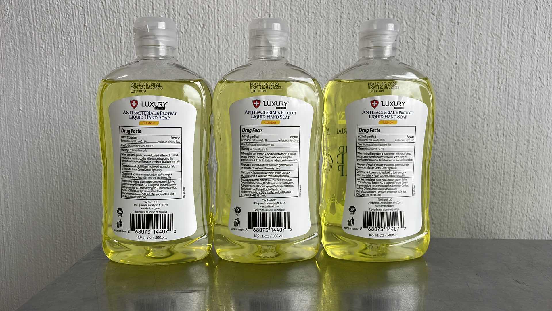 Photo 1 of LUXURY HYGIENE LEMON LIQUID HAND SOAP 3-16.9oz BOTTLES