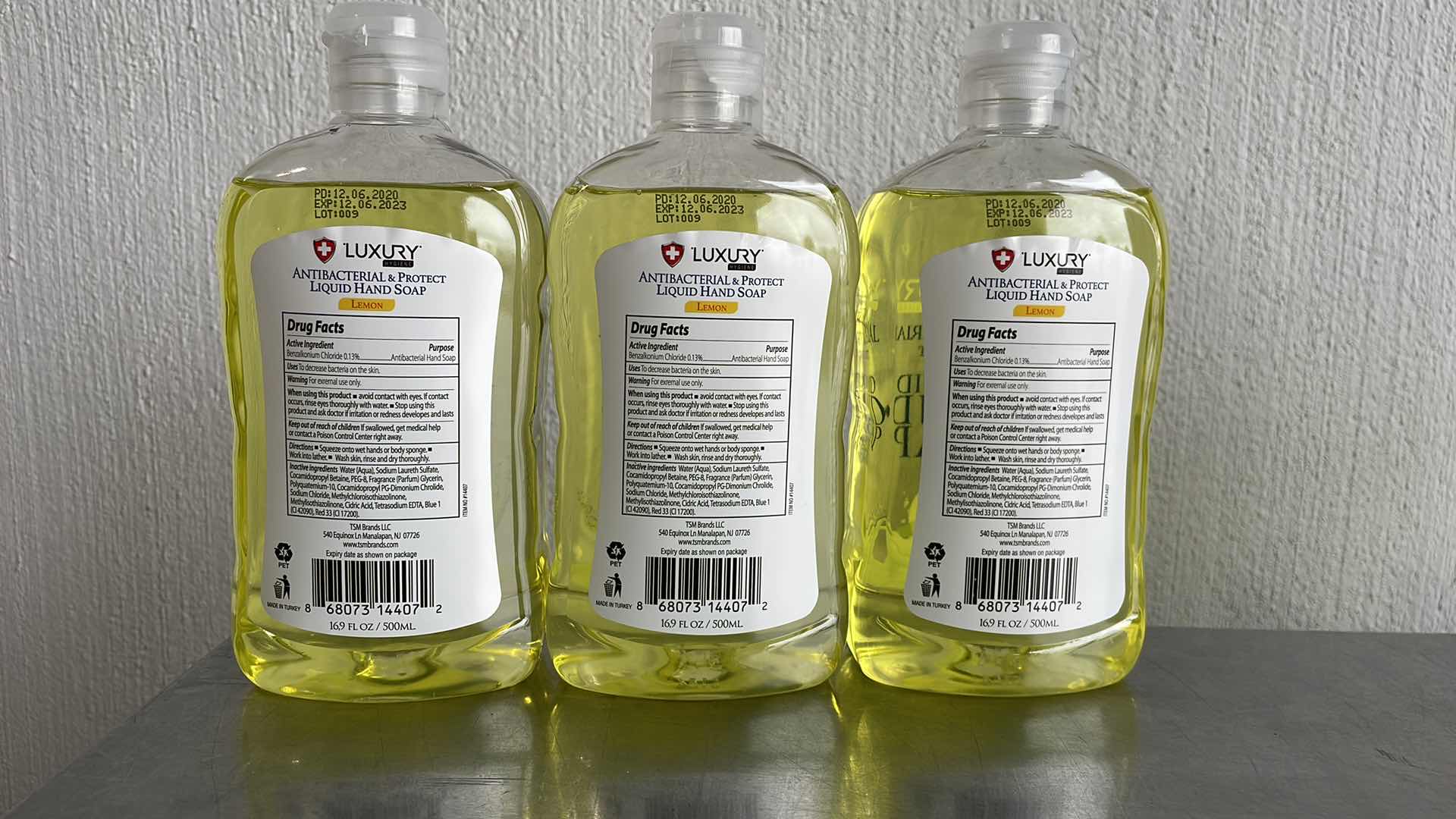 Photo 1 of LUXURY HYGIENE LEMON LIQUID HAND SOAP 3-16.9oz BOTTLES