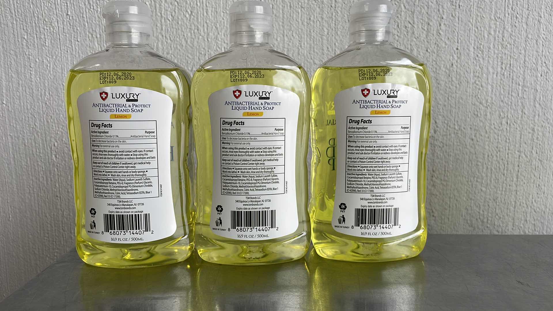 Photo 1 of LUXURY HYGIENE LEMON LIQUID HAND SOAP 3-16.9oz BOTTLES
