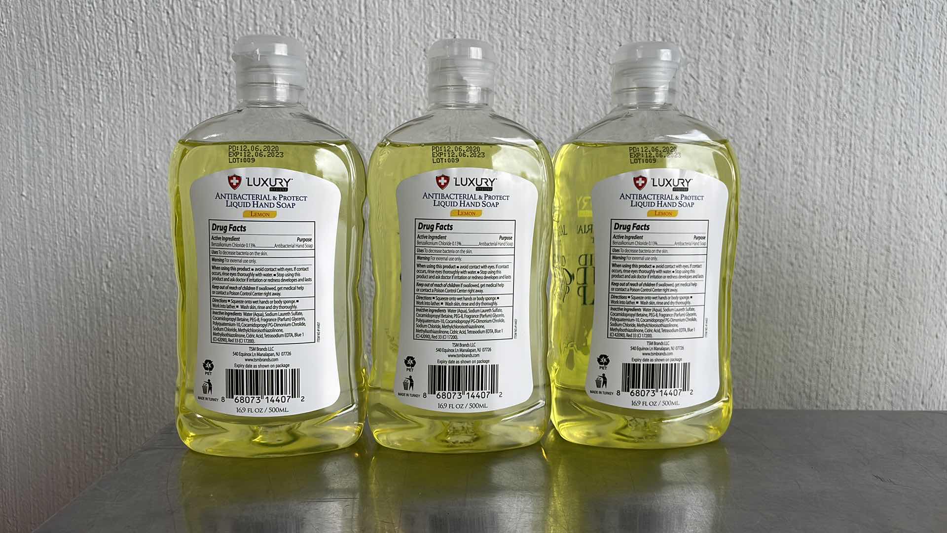Photo 2 of LUXURY HYGIENE LEMON LIQUID HAND SOAP 3-16.9oz BOTTLES