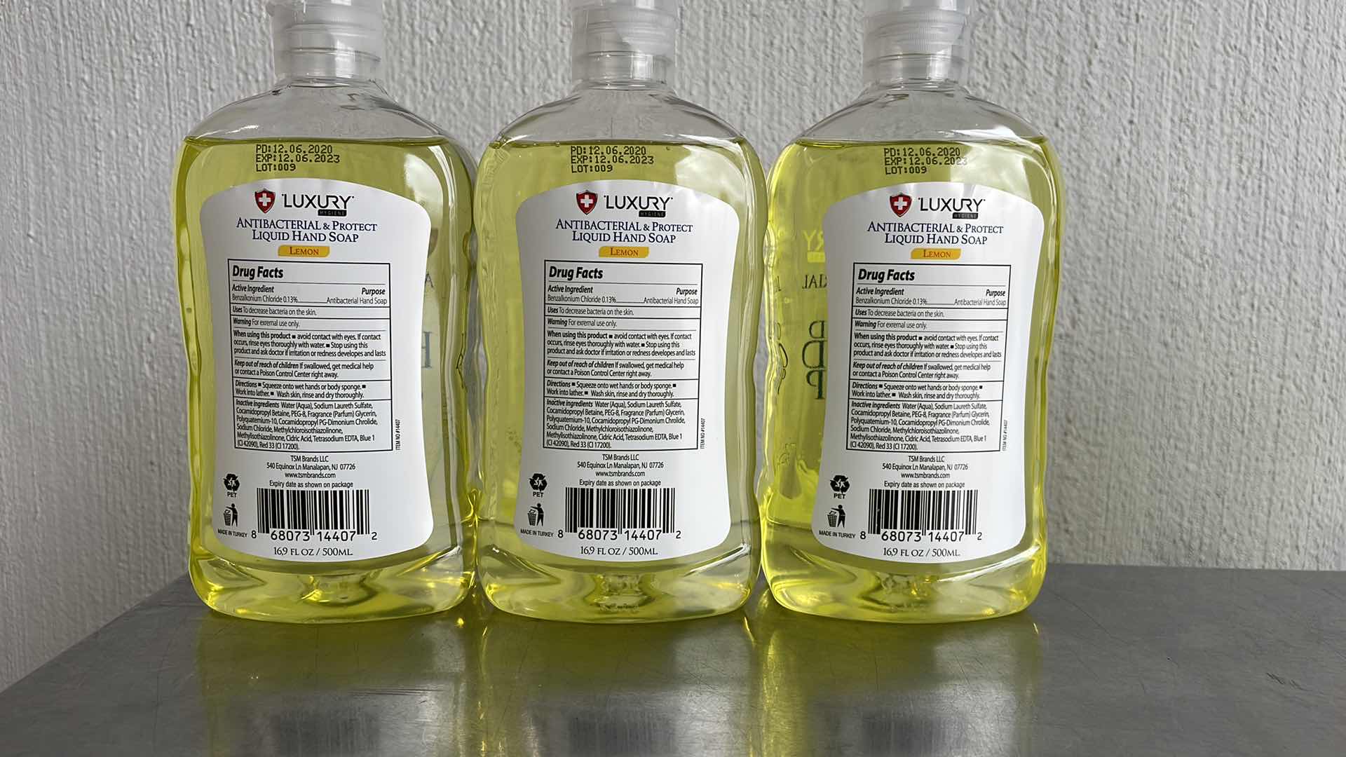 Photo 1 of LUXURY HYGIENE LEMON LIQUID HAND SOAP 3-16.9oz BOTTLES