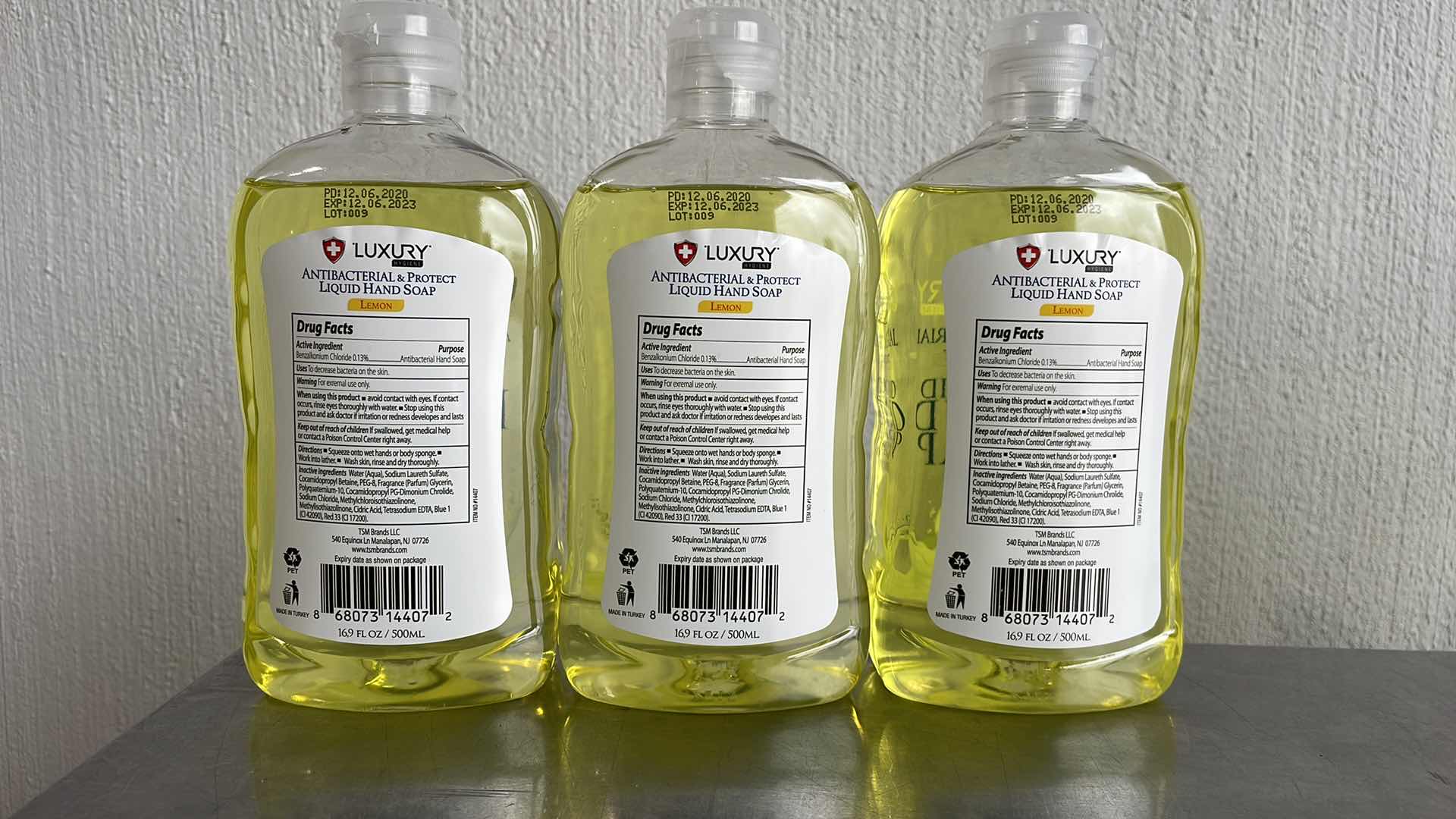 Photo 1 of LUXURY HYGIENE LEMON LIQUID HAND SOAP 3-16.9oz BOTTLES