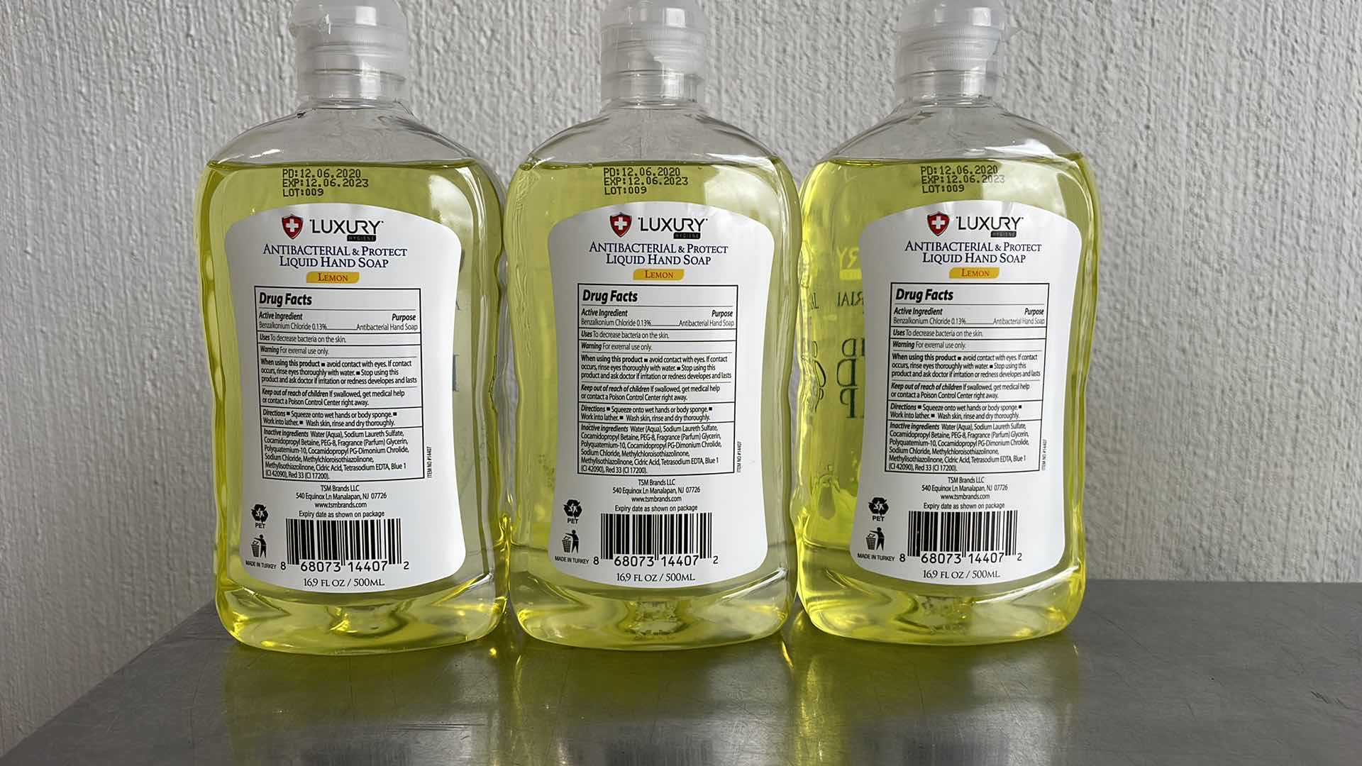 Photo 1 of LUXURY HYGIENE LEMON LIQUID HAND SOAP 3-16.9oz BOTTLES