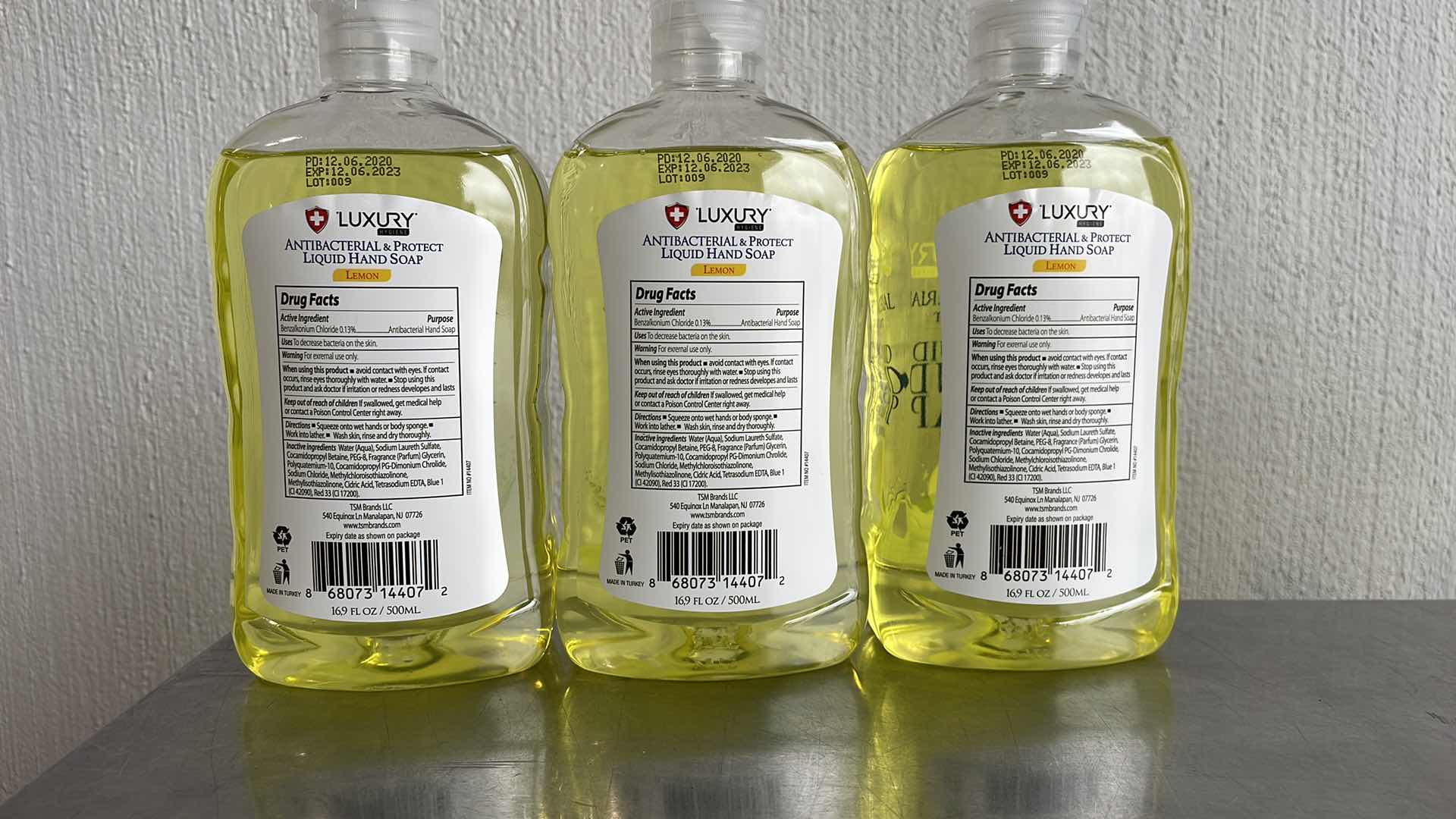 Photo 1 of LUXURY HYGIENE LEMON LIQUID HAND SOAP 3-16.9oz BOTTLES