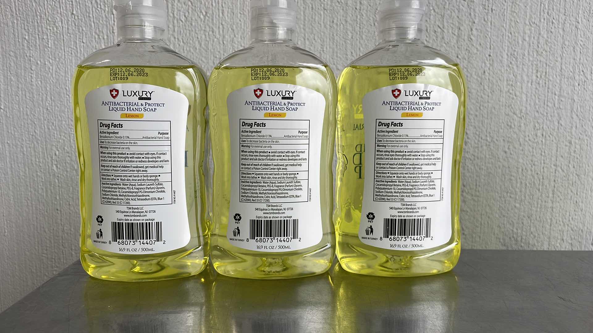 Photo 1 of LUXURY HYGIENE LEMON LIQUID HAND SOAP 3-16.9oz BOTTLES