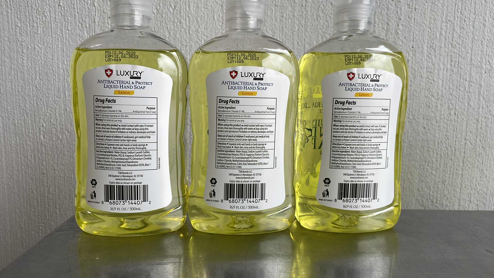 Photo 1 of LUXURY HYGIENE LEMON LIQUID HAND SOAP 3-16.9oz BOTTLES