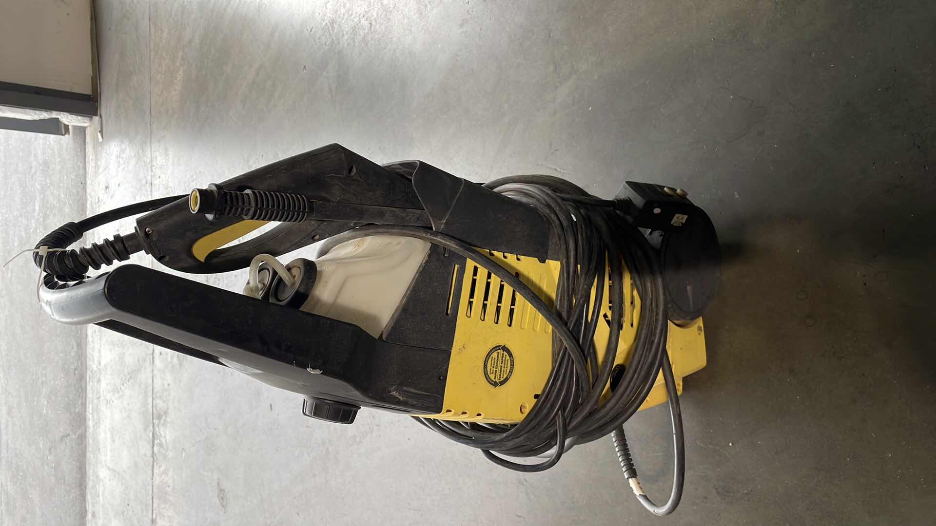 Photo 1 of KARCHER PRESSURE WASHER 1750 PSI HOSE DAMAGE AS PICTURED WHEELS NEED LUBE