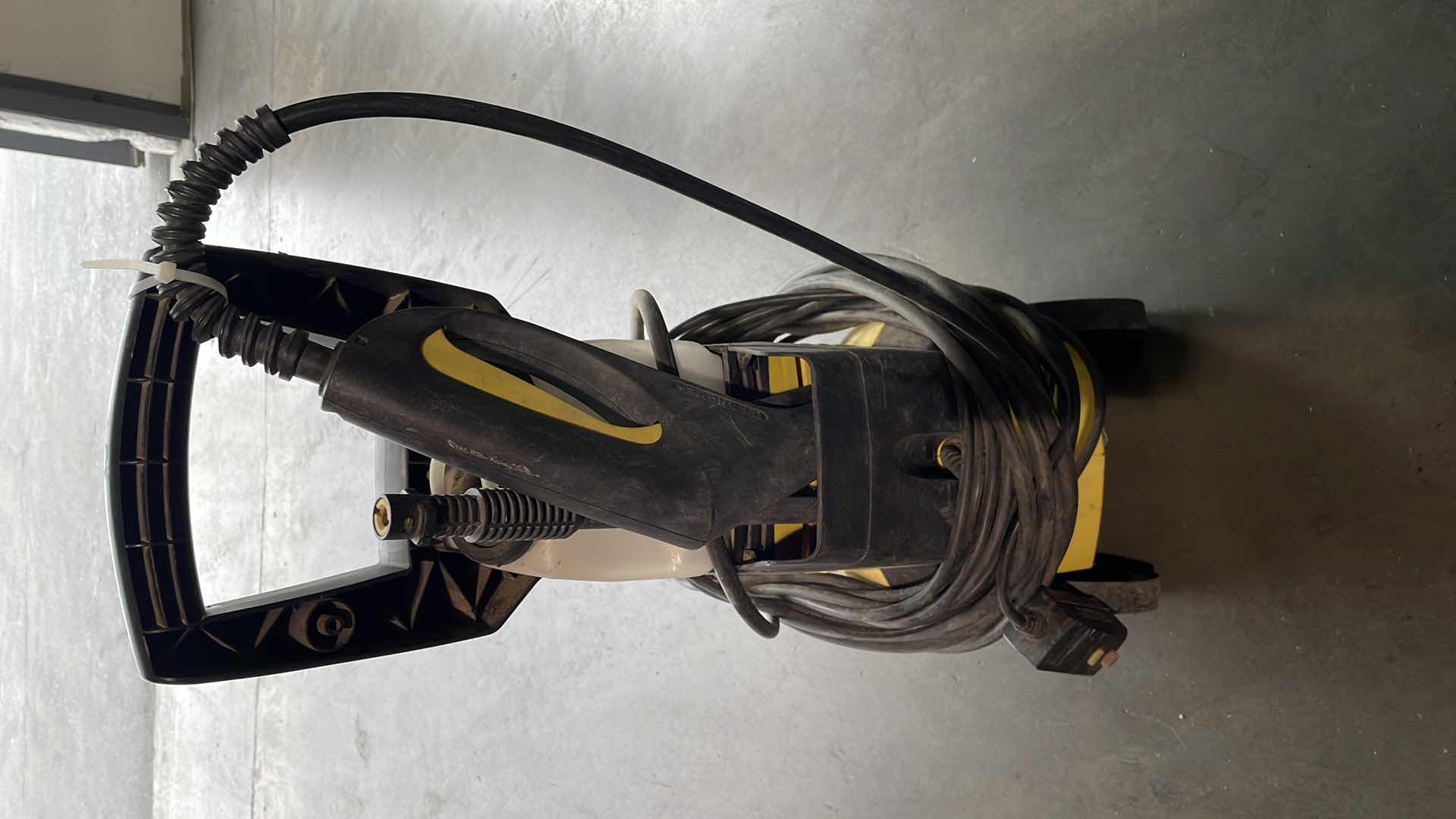 Photo 1 of KARCHER PRESSURE WASHER 1750 PSI HOSE DAMAGE AS PICTURED WHEELS NEED LUBE