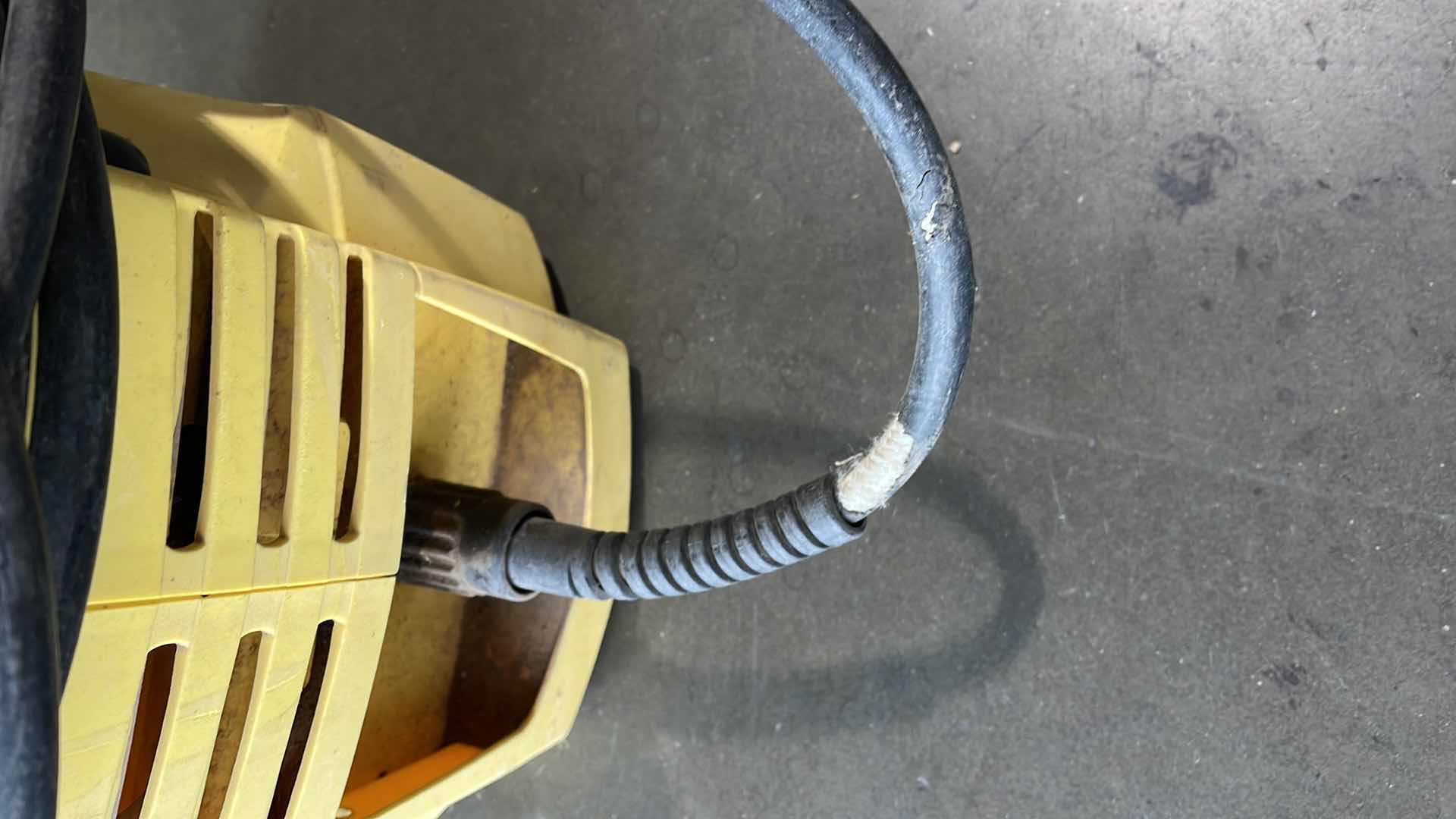 Photo 1 of KARCHER PRESSURE WASHER 1750 PSI HOSE DAMAGE AS PICTURED WHEELS NEED LUBE