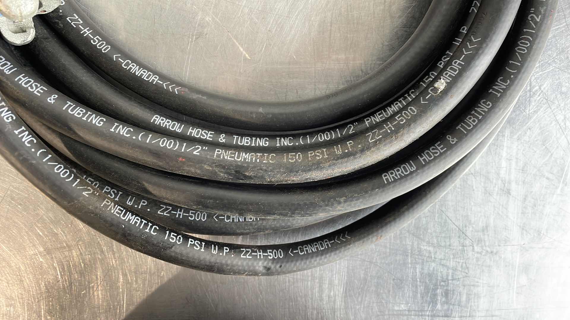 Photo 1 of 1/2” PNEUMATIC AIR HOSE WITH QUICK CONNECT FITTINGS 150PSI 25FT