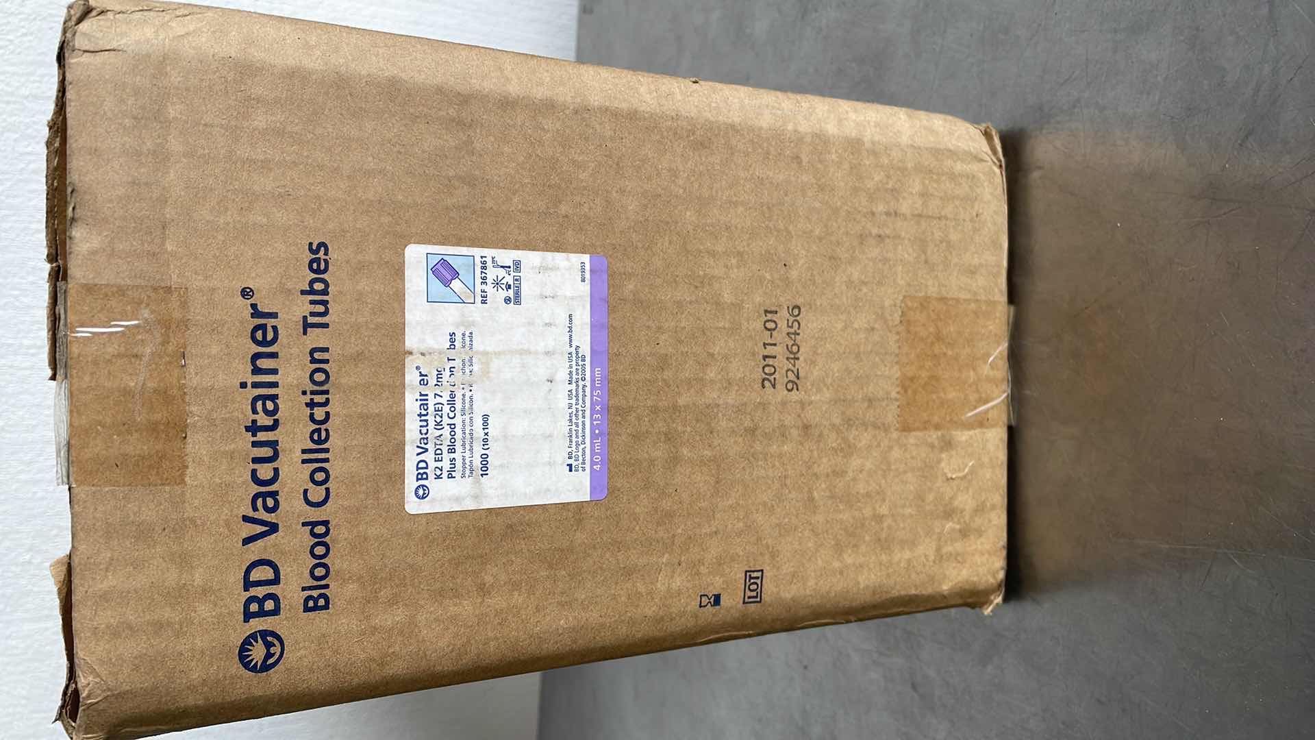 Photo 1 of BD VACUTAINER BLOOD COLLECTION TUBES 1000