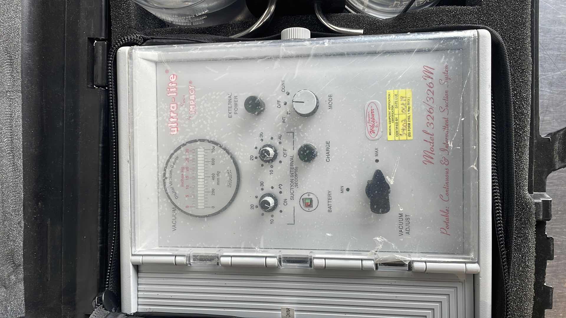 Photo 3 of IMPACT INSTRUMENTATION, INC.

SUCTION APPARATUS, SURGICAL, AND GASTROINTESTINAL ABDOMINAL DRAINAGE, PORTABLE, BATTERY OPERATED, AC/DC RECHARGEABLE MODEL 326M