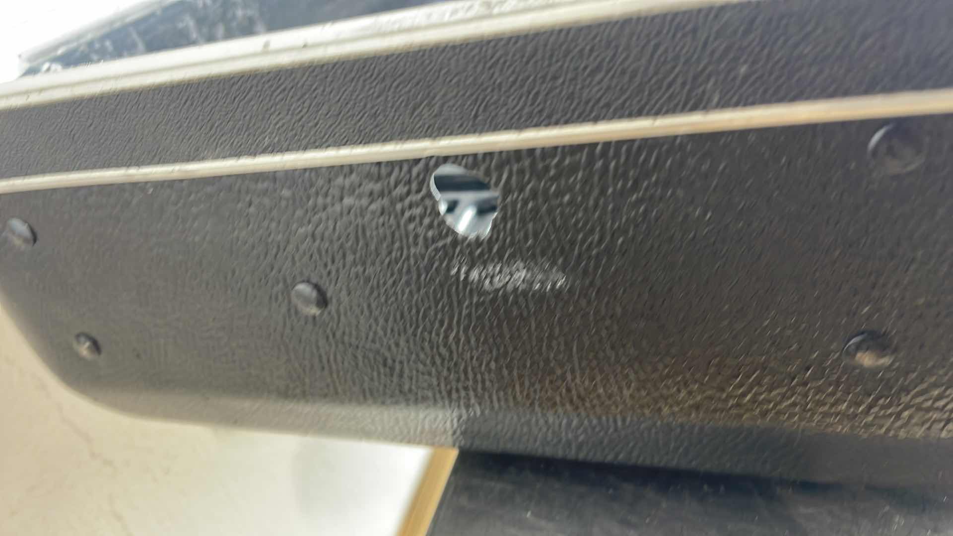 Photo 3 of LOWEL HARD PLASTIC CASE 29” X 17” X 9” LITTLE HOLE IN SIDE AS PICTURED