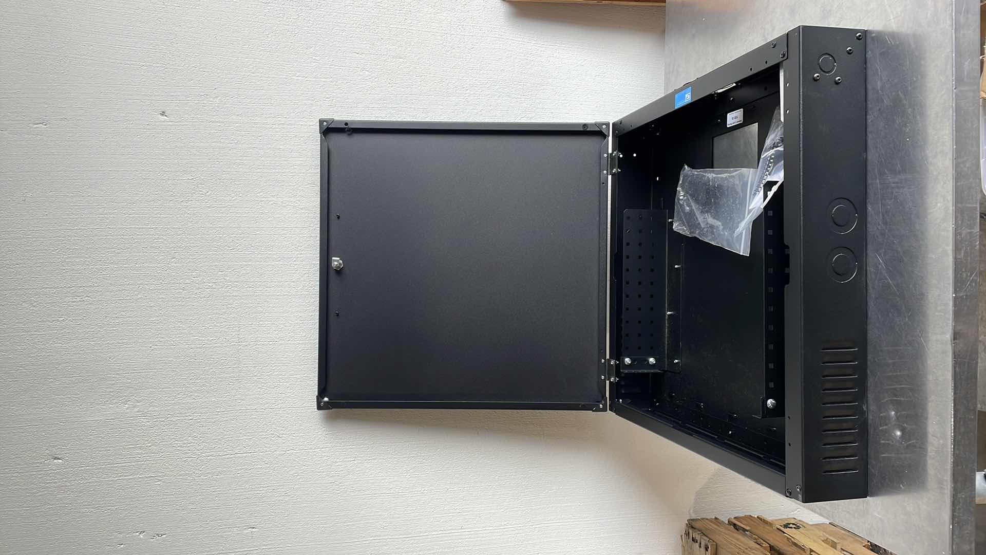 Photo 1 of CHATSWORTH PRODUCTS (CPI) | 13050-711 THINLINE II WALL-MOUNT CABINET; 26"W X 26"H X 5"D; BLACK