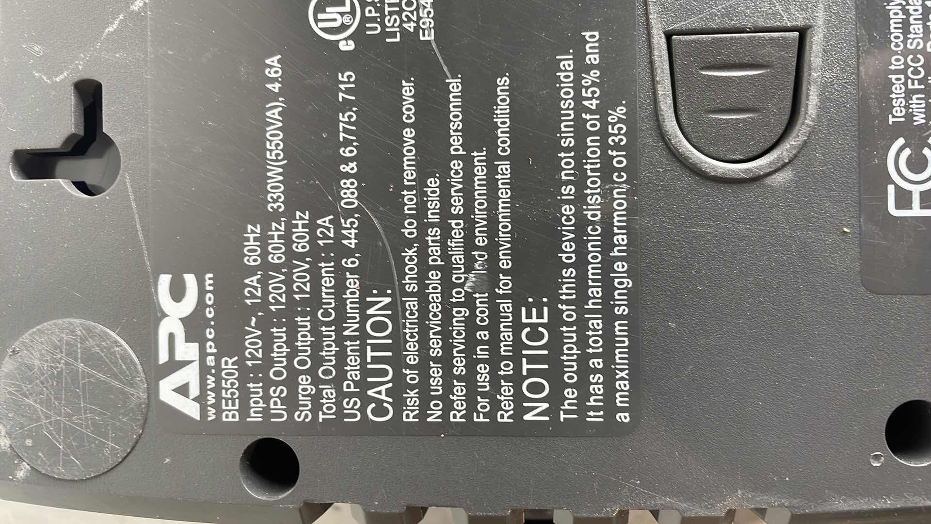 Photo 1 of APC BACK UPS ES 550 UNINTERRUPTED POWER SUPPLY