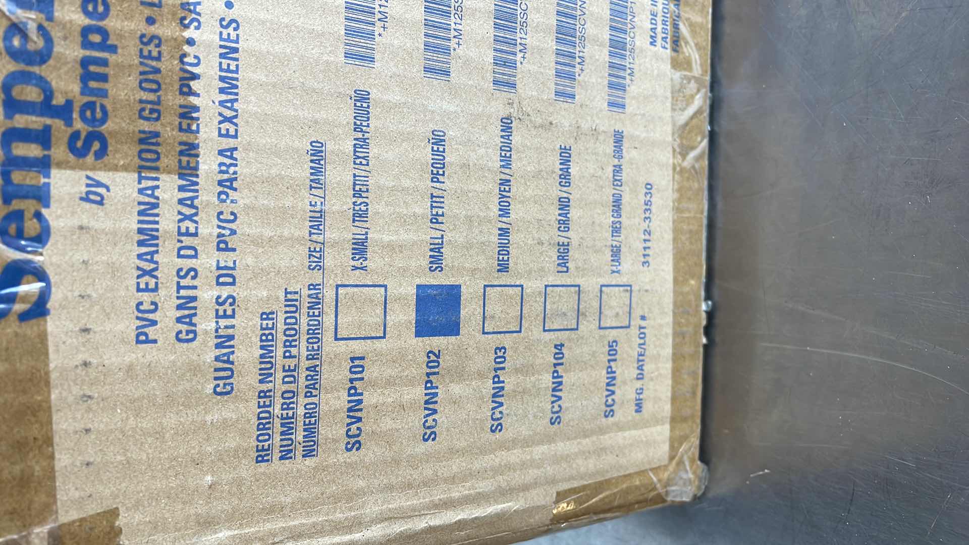 Photo 1 of SEMPERCARE PVC EXAMINATION GLOVES SMALL