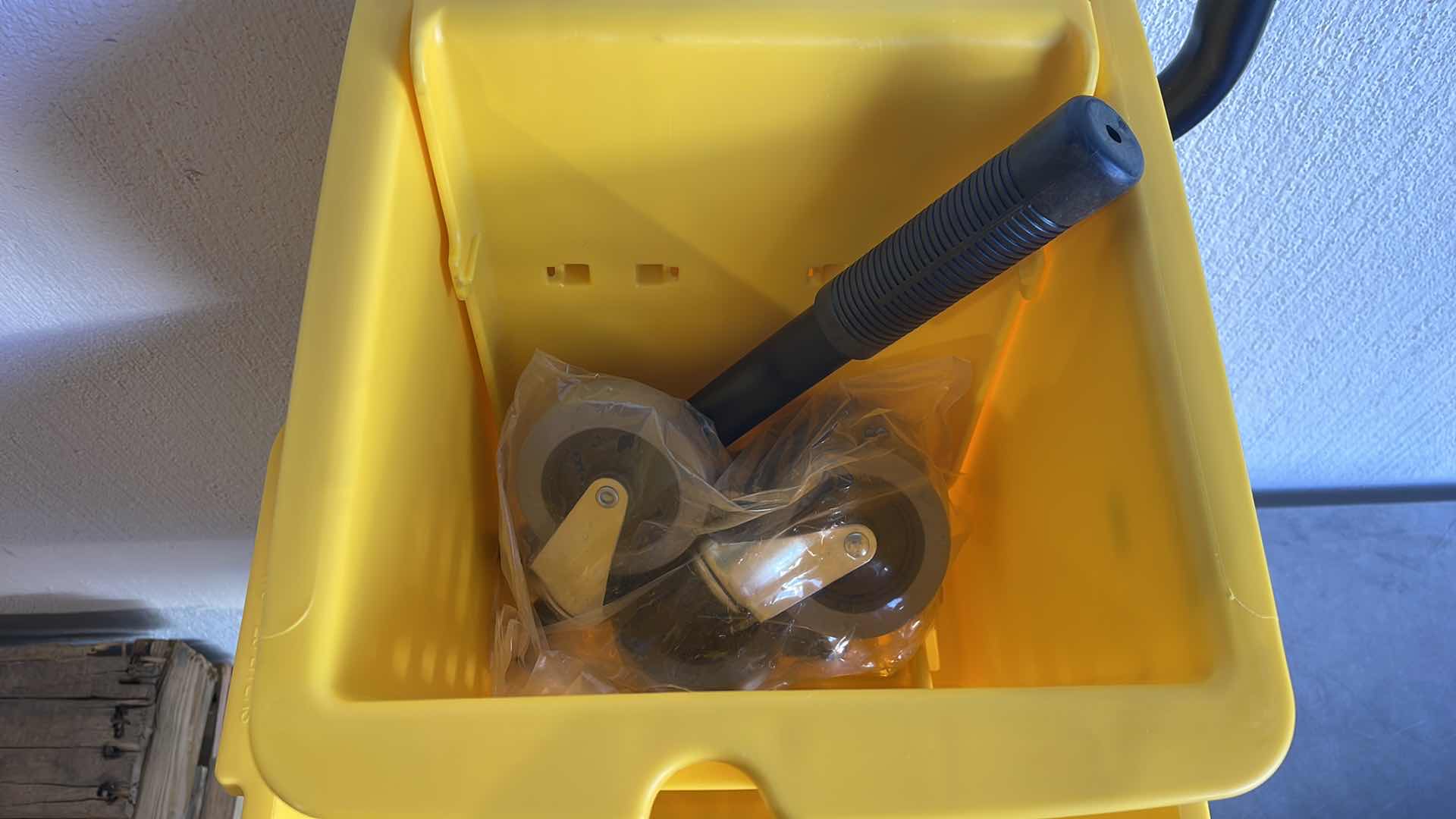 Photo 1 of GENUINE JOE MOP BUCKET WRINGER COMBO - 3'' CASTERS - 26 QT. - YELLOW