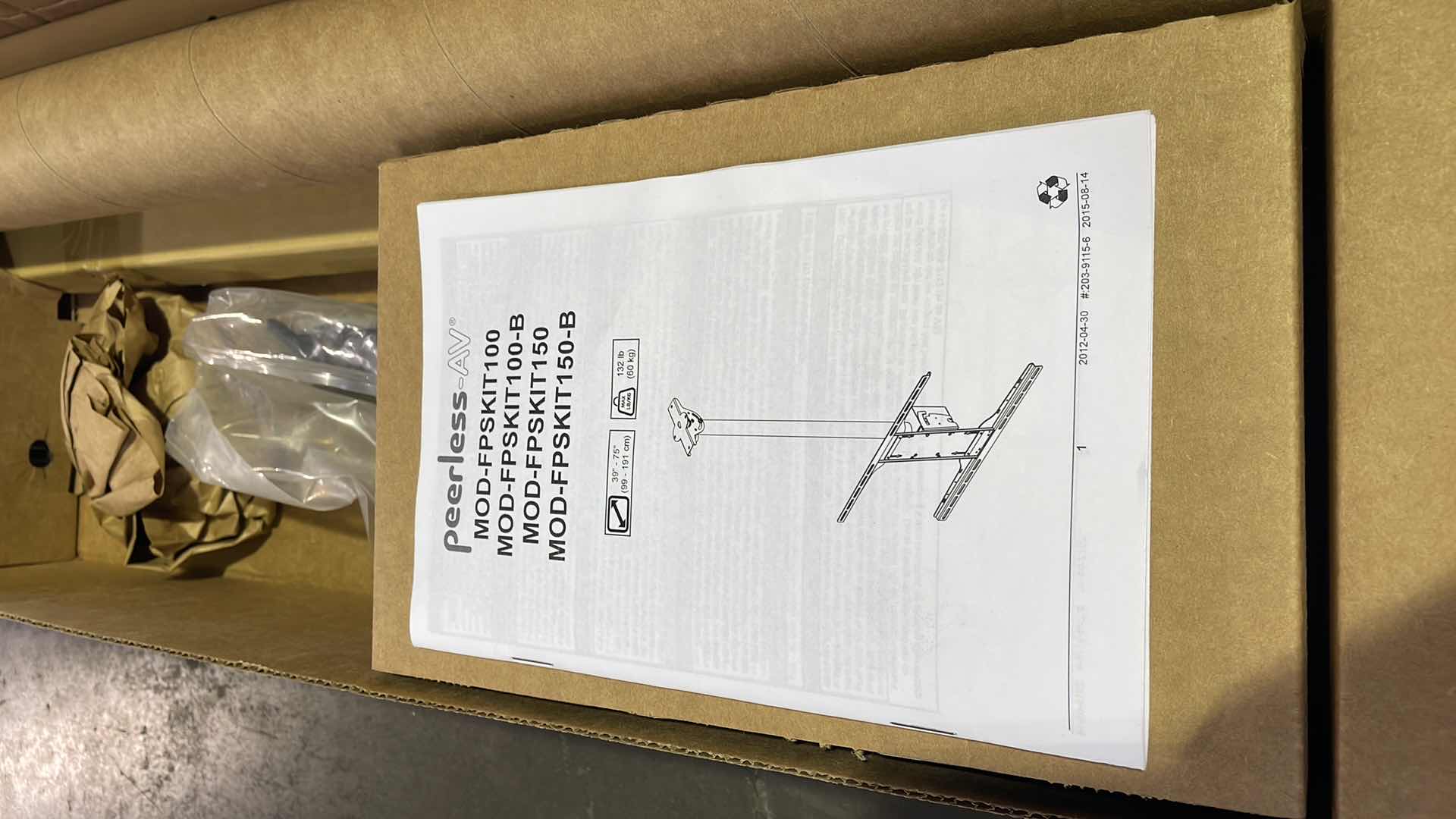 Photo 1 of PEERLESS MOD-FPSKIT100-B MODULAR SERIES CEILING MOUNT KIT TV MOUNT