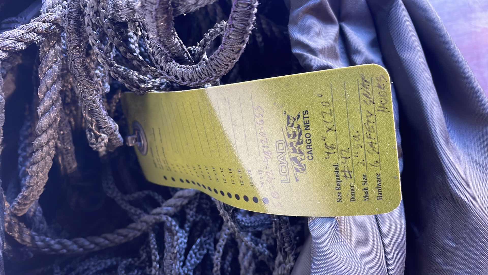 Photo 1 of LOAD TAMER CARGO NET 48” x 120” WITH BAG