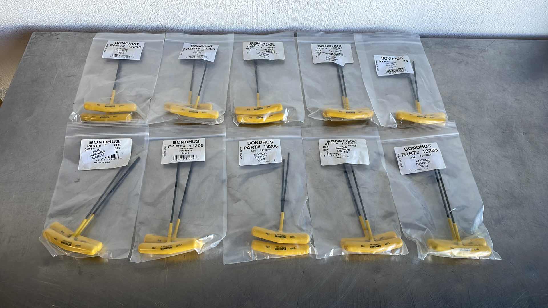 Photo 2 of BONDHUS 13205 3/32” HEX T HANDLE 2pcs (10) USA