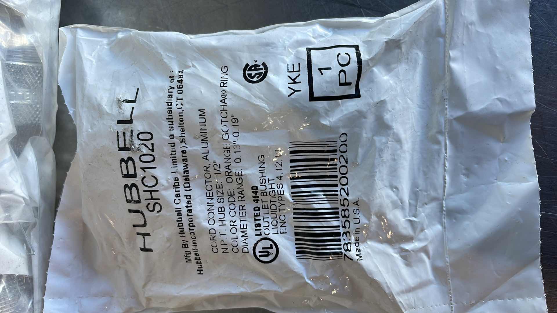 Photo 1 of HUBBELL WIRING DEVICE-KELLEMS CONNECTOR,ALUMINUM SHC1020 (39)