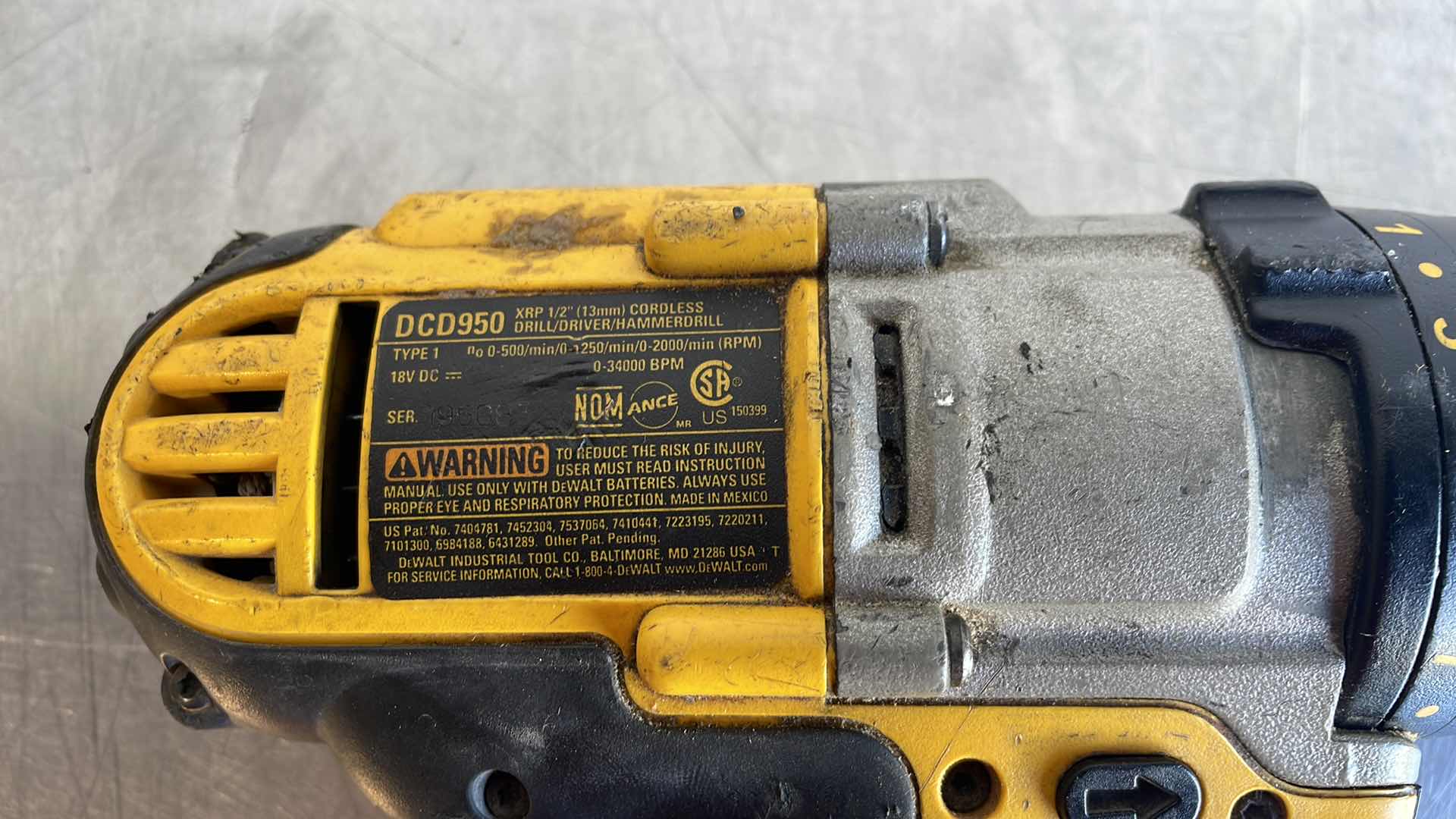 Photo 1 of DEWALT 18v DCD950 XRP 1/2” CORDLESS DRILL/HAMMERDRILL & CHARGER DW 9116