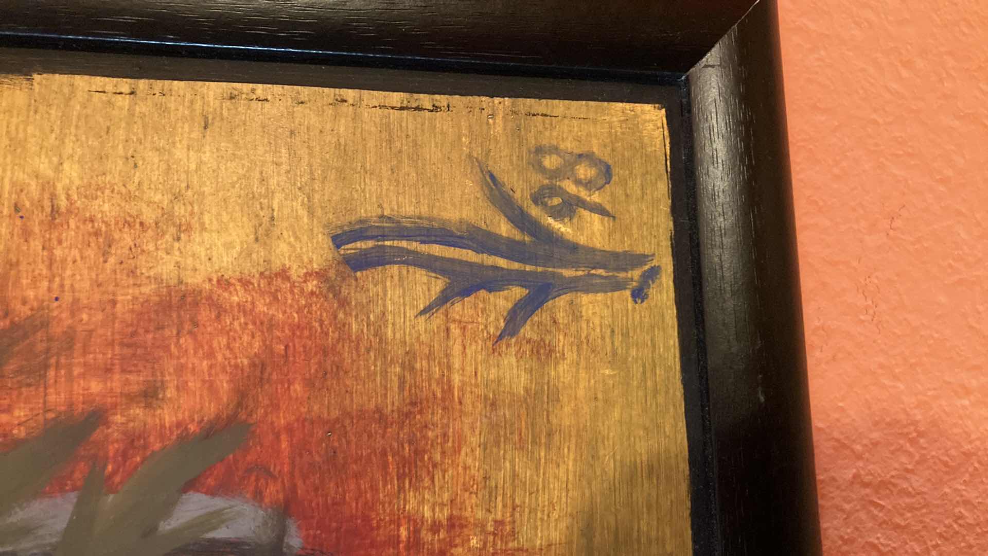 Photo 1 of JUGGERNAUT OIL PAINTED FRAMED ART BY WHITNEY LEARY 26.5 X 38.5”