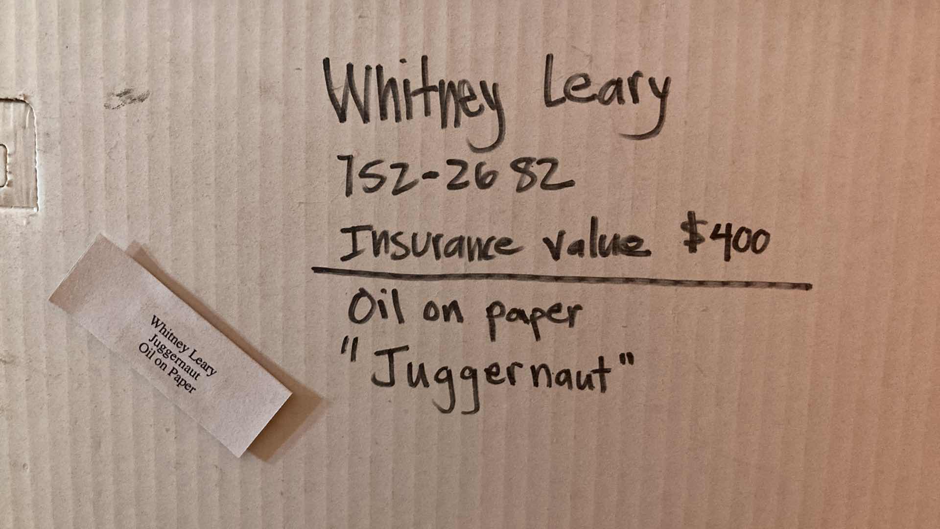 Photo 1 of JUGGERNAUT OIL PAINTED FRAMED ART BY WHITNEY LEARY 26.5 X 38.5”