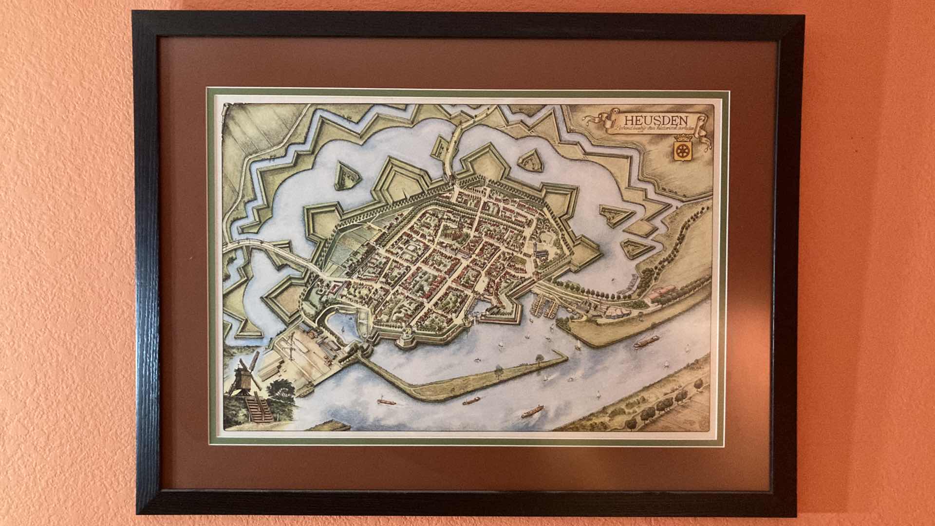 Photo 1 of HEUSDEN LIVING PROOF OF HISTORICAL PAST FRAMED ARTWORK BY FRED JULSING SR 32.5” X 24.5”