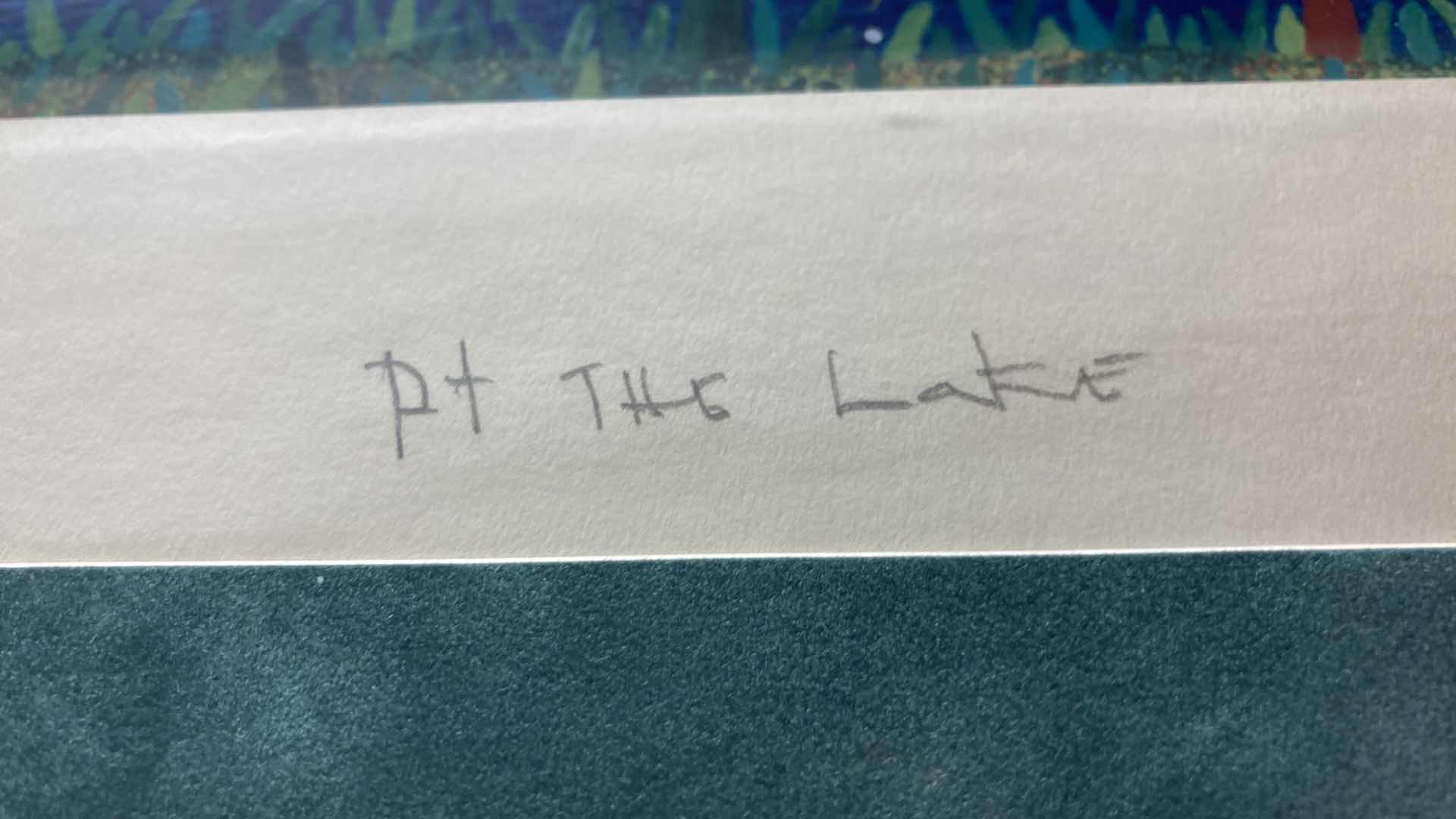 Photo 2 of AT THE LAKE FRAMED ARTWORK SIGNED BY FRANCISCO SANABRIA 29/200 30.5” X 24”