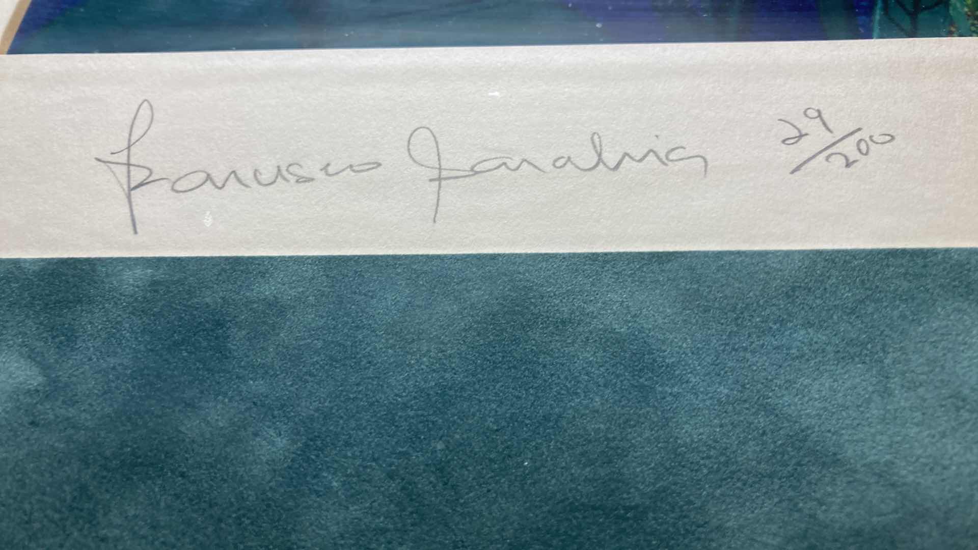 Photo 1 of AT THE LAKE FRAMED ARTWORK SIGNED BY FRANCISCO SANABRIA 29/200 30.5” X 24”