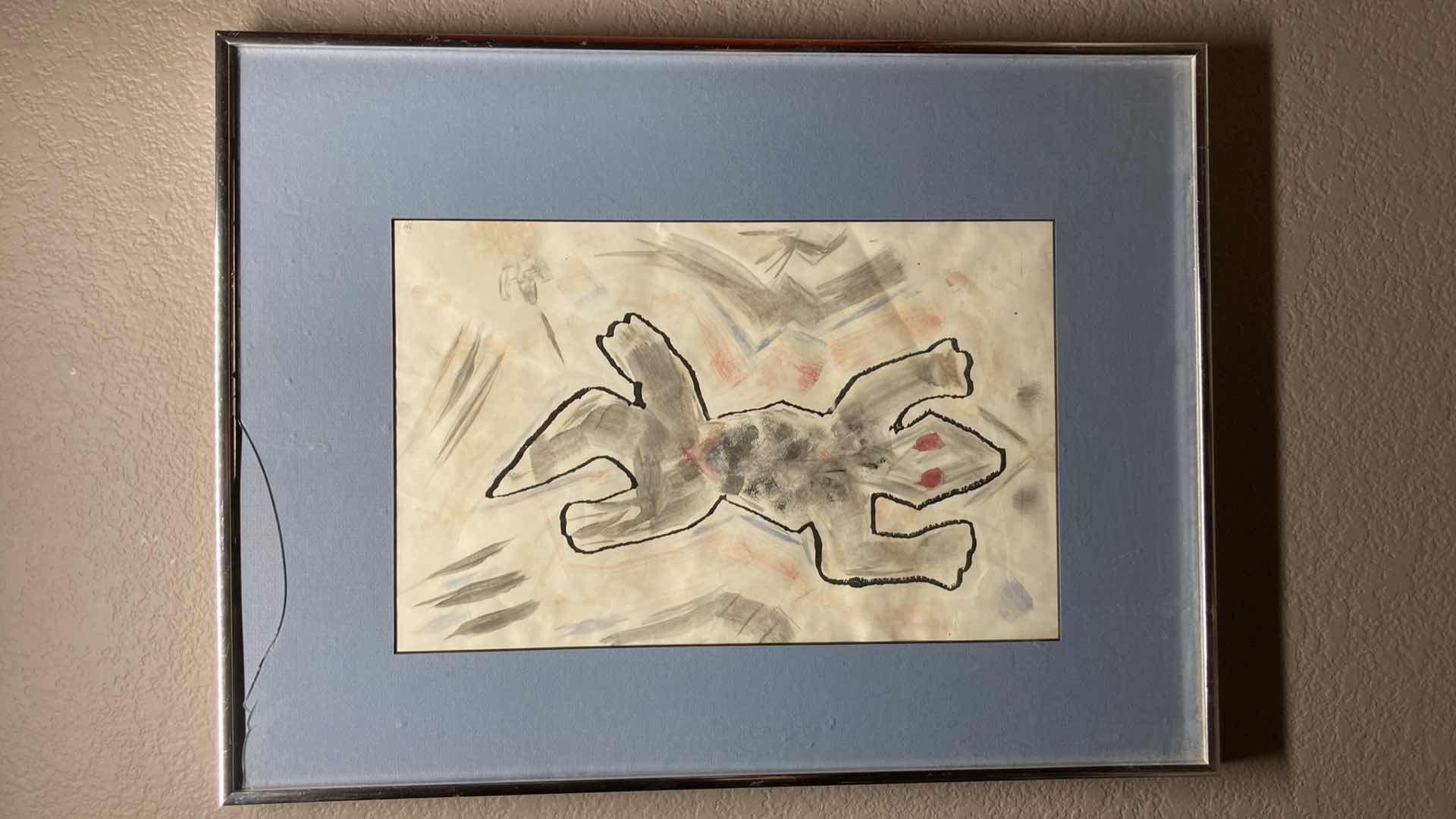 Photo 1 of LIZARD WATER PAINTED ARTWORK 18” X 24”