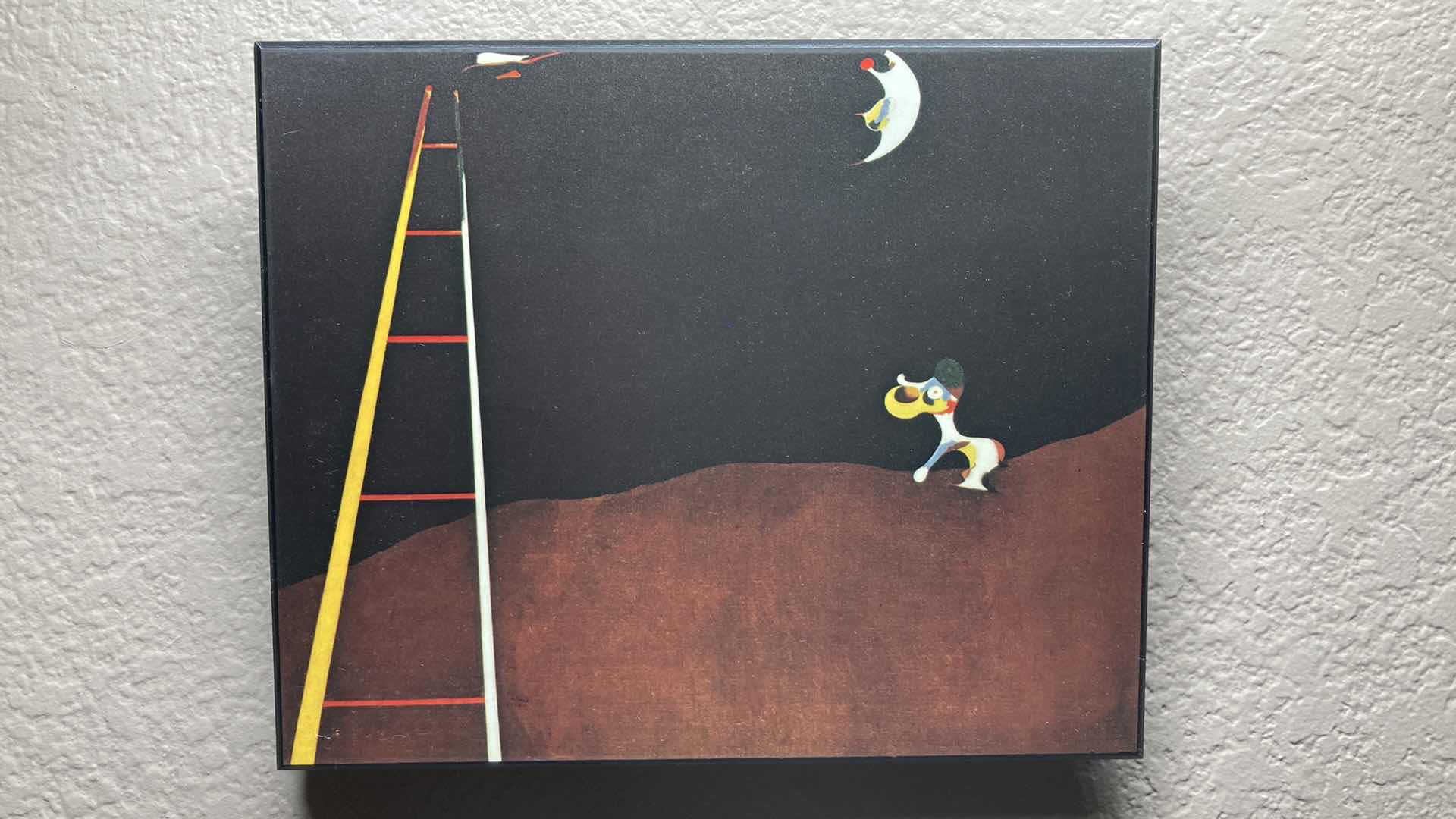 View 1 of DOG BARKING AT THE MOON REPRINT ARTWORK BY JOAN MIRO 10” X 8”