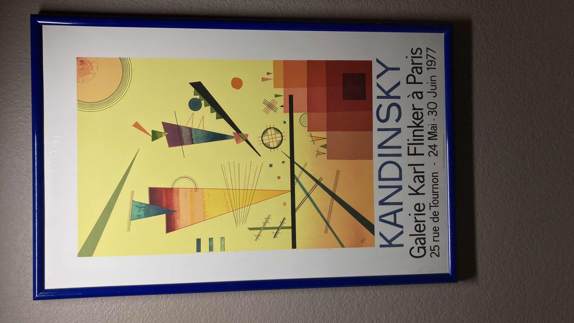 Photo 1 of GALERIE KARL FLINKER A PARIS TOUR FRAMED ADVERTISEMENT POSTER 22.5” X 35”