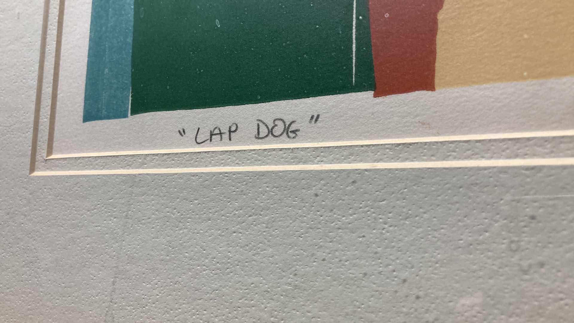 Photo 2 of LAP DOG FRAMED ARTWORK BY STEPHEN HUNECK 23/500 1997 27.25” X 31”