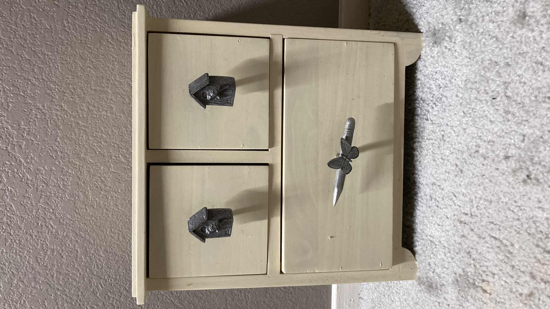 Photo 1 of M. BASTIN TABLE TOP WOOD TRINKET CUPBOARD 11.25” X 5.25” H12”