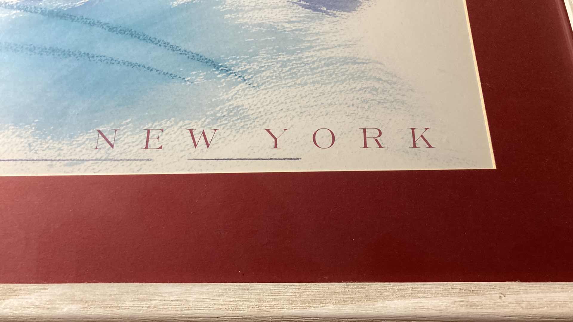 Photo 3 of ITAMAR NEW YORK PASTEL ABSTRACT FRAMED POSTER ARTWORK 46” X 34”