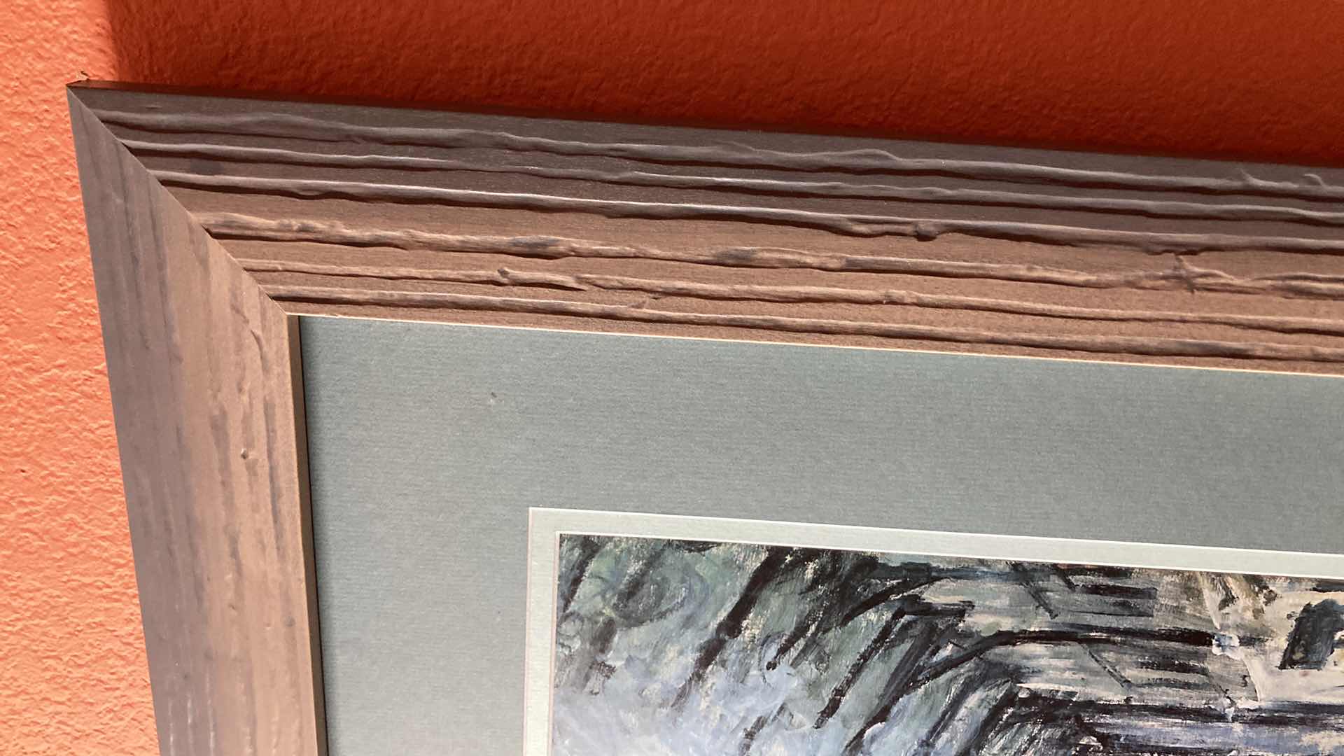 Photo 1 of ARRIVAL OF THE NORMANDY TRAIN GARE SAINT LAZARE FRAMED REPRODUCTION ARTWORK BY CLAUDE MONET 77 35” X 29”