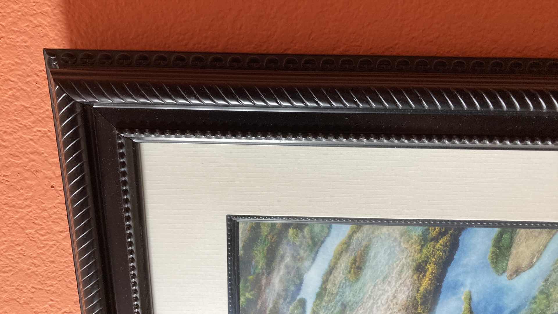 Photo 1 of GOOSE NECKS VALLEY VIEW HIGHWAY CACHE VALLEY FRAMED ARTWORK BY THOMAS C BUNN 27.5” X 23.5”