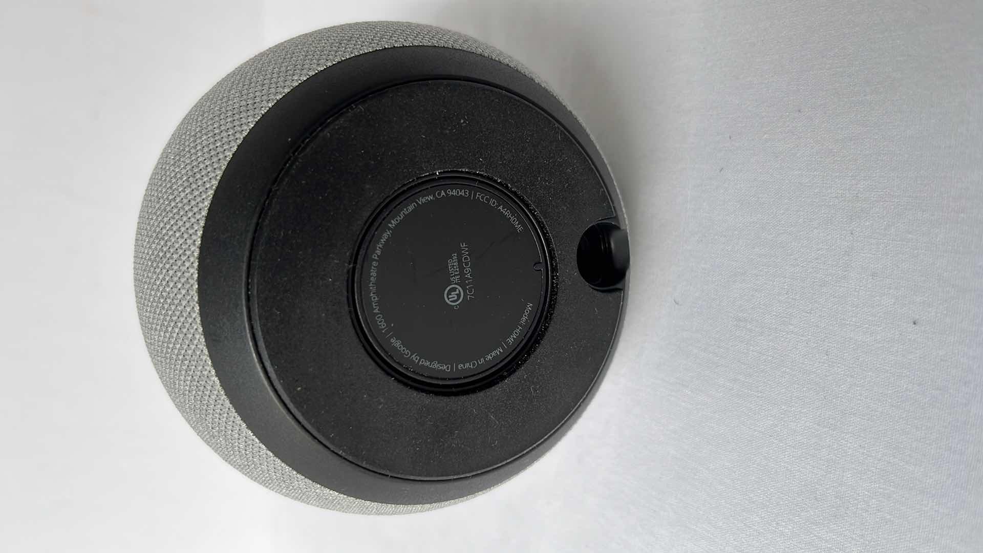 Photo 1 of ORIGINAL GOOGLE HOME SMART SPEAKER, FABRIC BASE W GOOGLE ASSISTANT (MODEL: HOME)