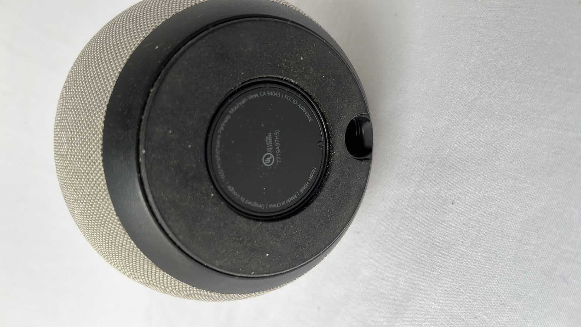 Photo 1 of ORIGINAL GOOGLE HOME SMART SPEAKER, FABRIC BASE W GOOGLE ASSISTANT (MODEL: HOME)