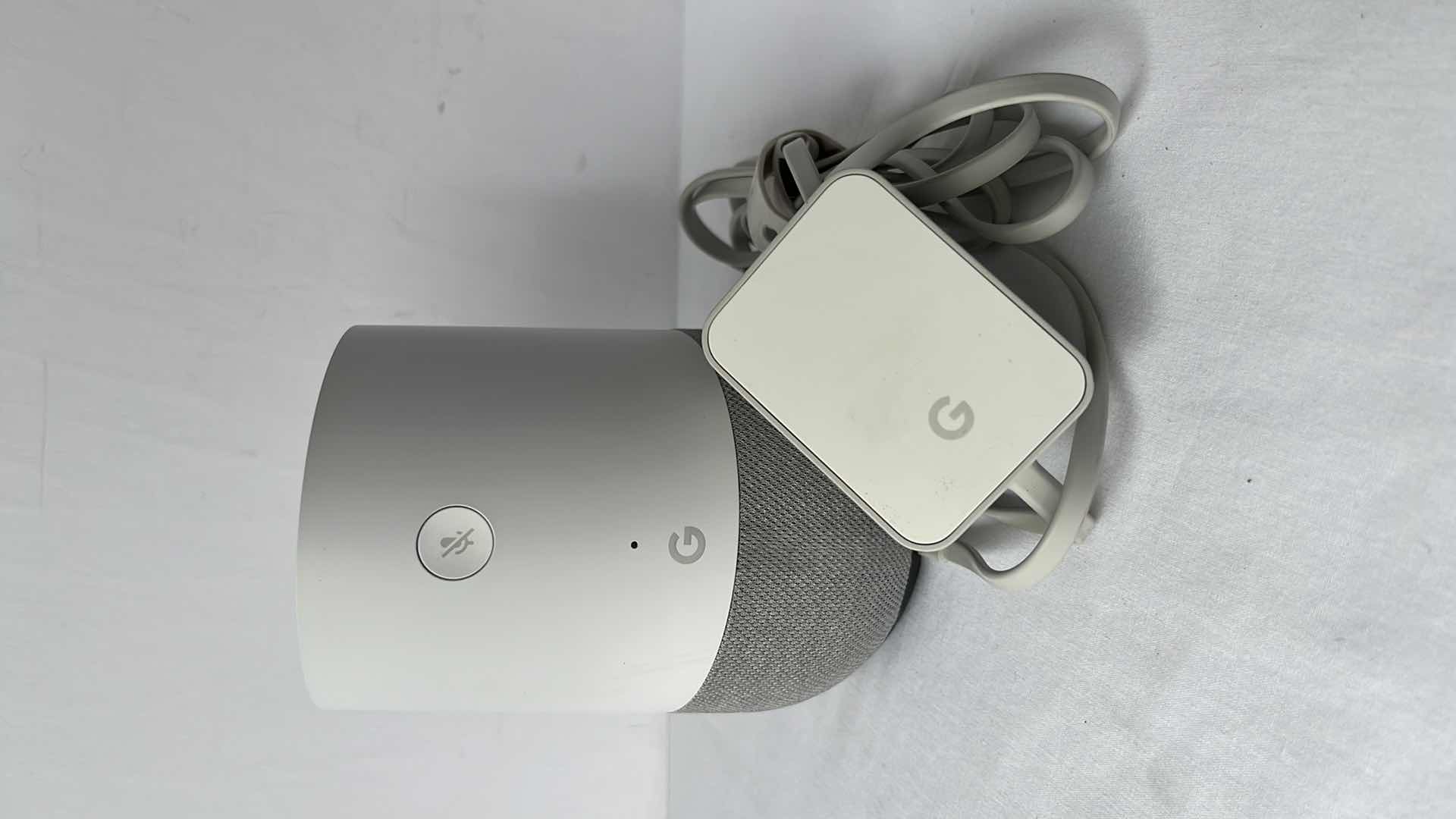 Photo 1 of ORIGINAL GOOGLE HOME SMART SPEAKER, FABRIC BASE W GOOGLE ASSISTANT (MODEL: HOME)