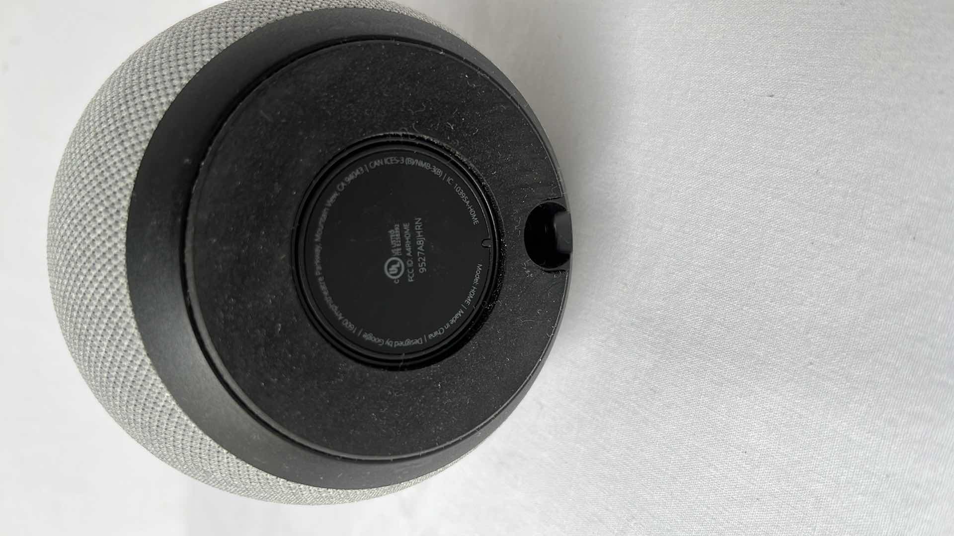 Photo 1 of ORIGINAL GOOGLE HOME SMART SPEAKER, FABRIC BASE W GOOGLE ASSISTANT (MODEL: HOME)